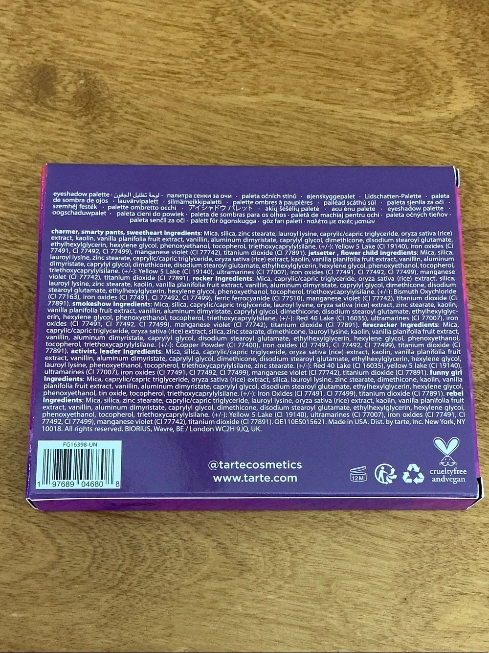 NIB Tarte Tartelette In Bloom Eyeshadow Palette